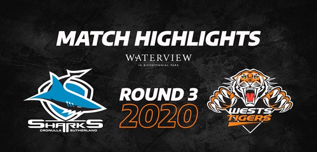 2020 Match Highlights: Rd.3, Sharks vs. Wests Tigers
