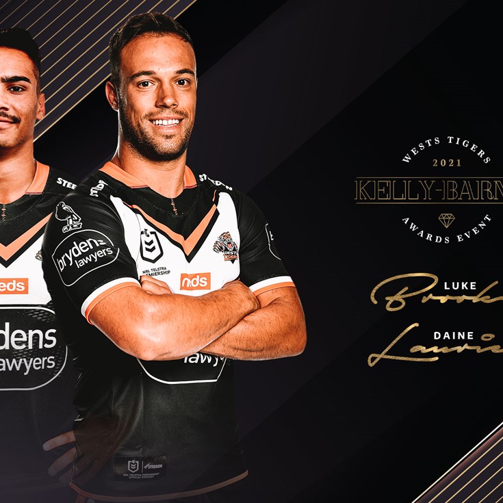 Laurie, Brooks joint winners of Wests Tigers big award