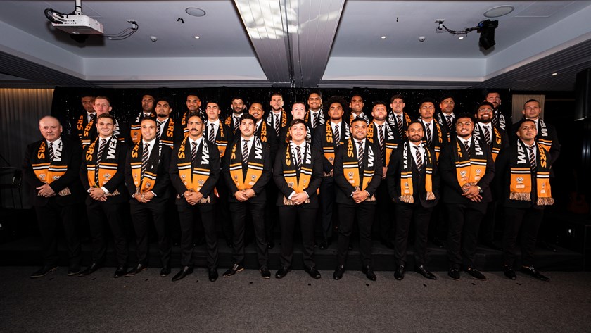 Our 2023 squad at Wests Tigers official season launch