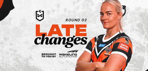 Late Changes: NRLW Round 2 vs Bulldogs