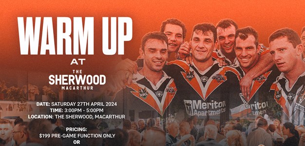 Warm Up at The Sherwood with Wests Tigers