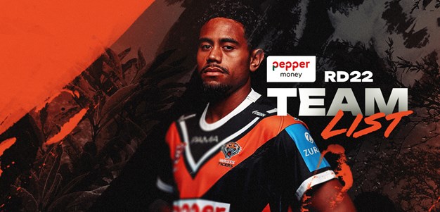Team List: NRL Round 22 vs Bulldogs