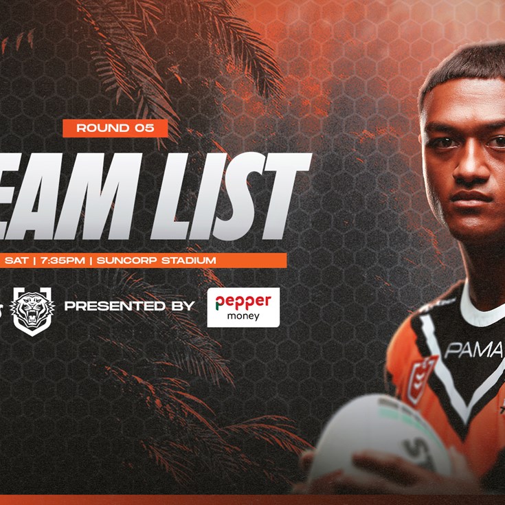 Team List: NRL Round 5 vs Broncos