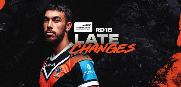 Late Changes: NRL Round 18 vs Roosters