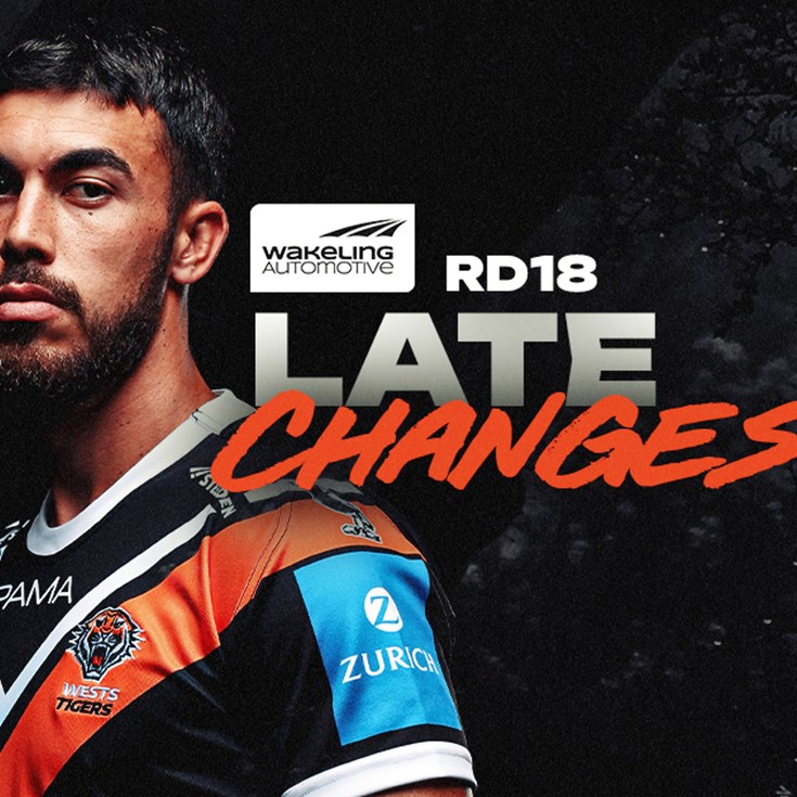 Late Changes: NRL Round 18 vs Roosters