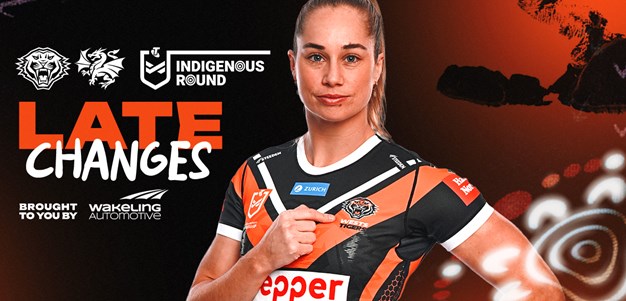 Late Changes: NRLW Round 7 vs Dragons