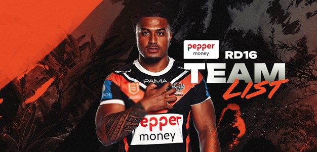 Team List: NRL Round 16 vs Raiders
