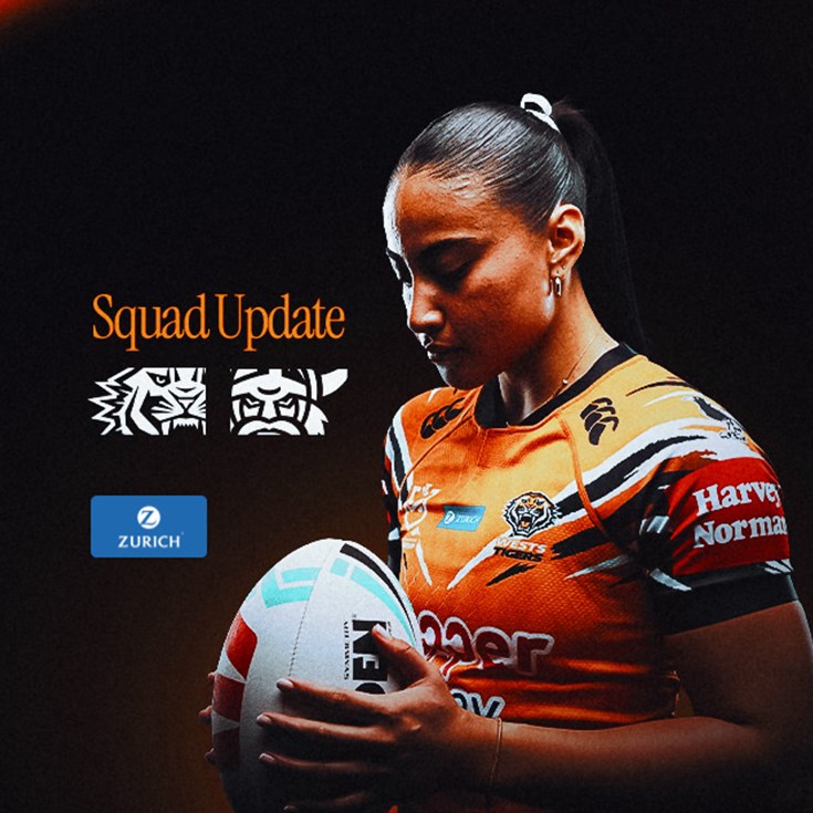 Squad Update: NRLW Round 11 v Raiders