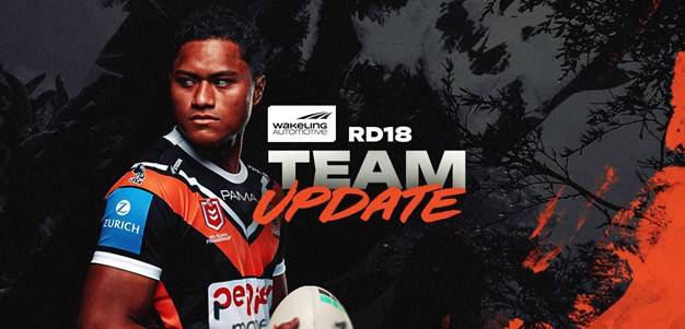 Team Update: NRL Round 18 vs Roosters