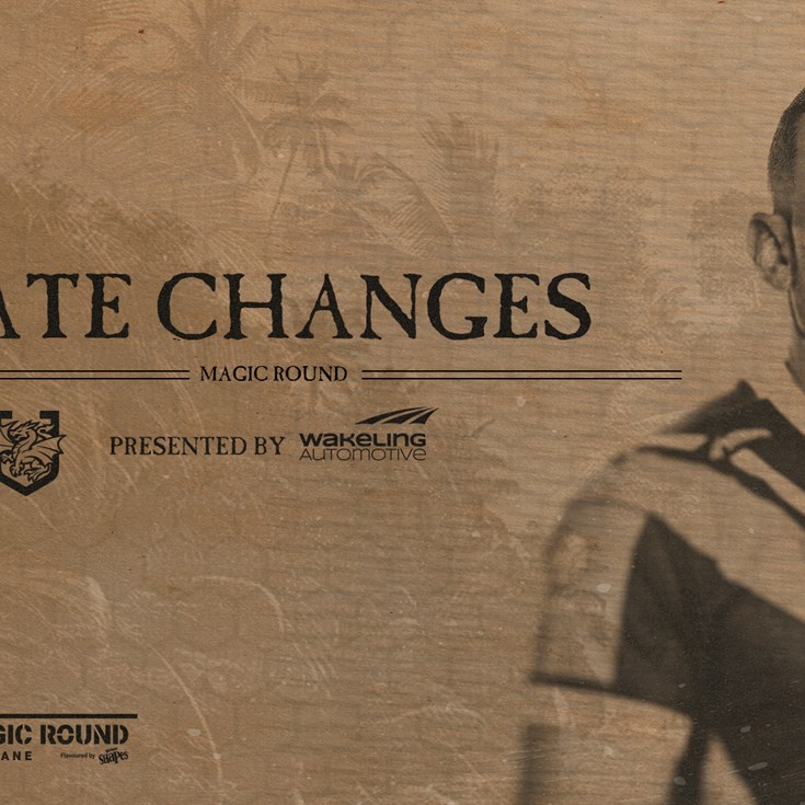 Late Changes: NRL Round 9 vs Dragons