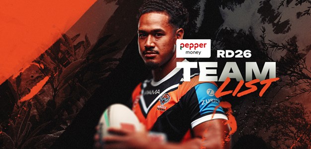 Team List: NRL Round 26 vs Raiders