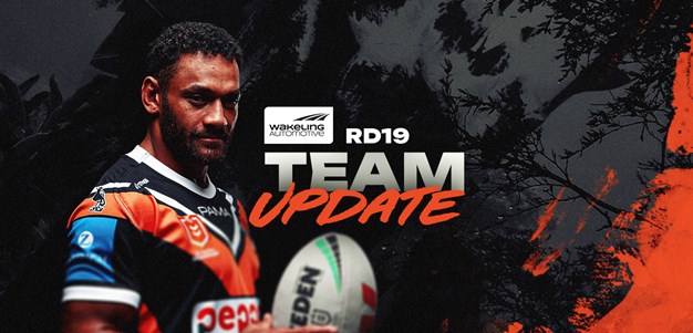 Team Update: NRL Round 19 vs Warriors