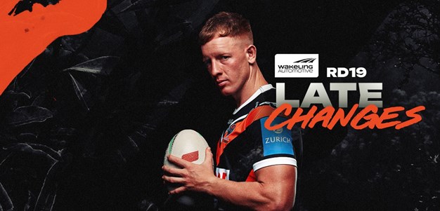 Late Changes: NRL Round 21 v Panthers