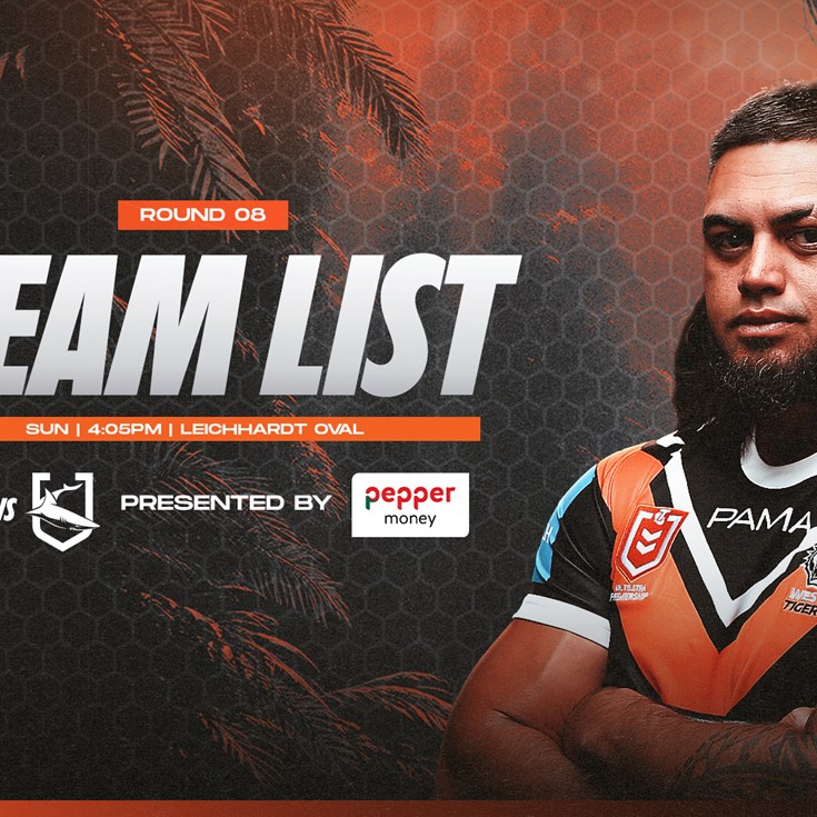 Team List: NRL Round 8 vs Sharks