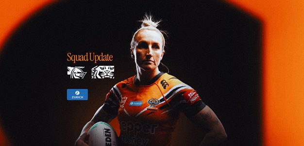 Squad Update: NRLW Round 8 v Knights