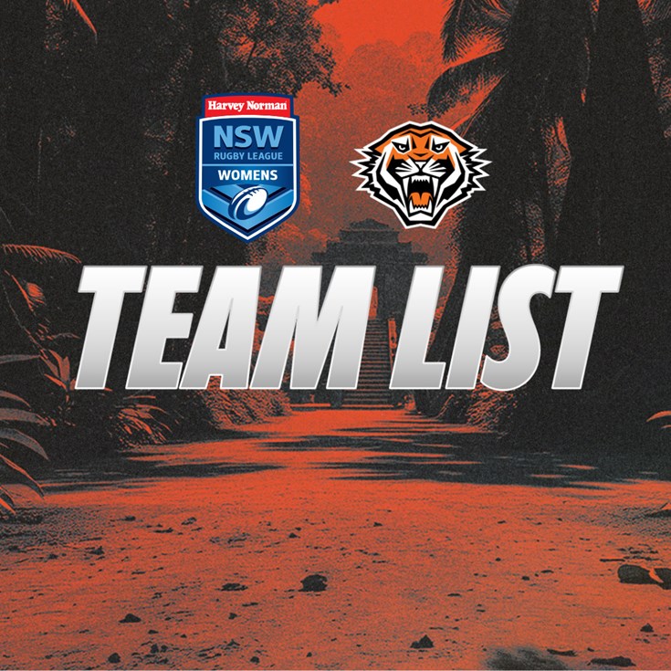 Team List: NSW Women's Premiership Round 1 vs Steelers