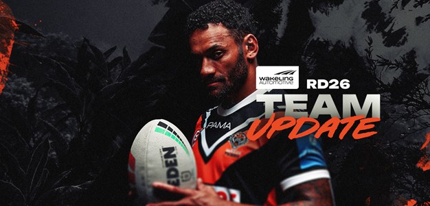 Team Update: NRL Round 26 vs Raiders