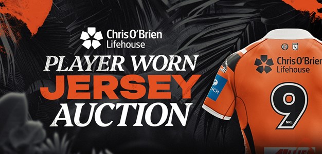 Wests Tigers to auction player-worn jerseys in support of Chris O’Brien Lifehouse