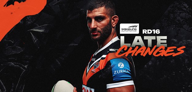 Late Changes: NRL Round 16 vs Raiders