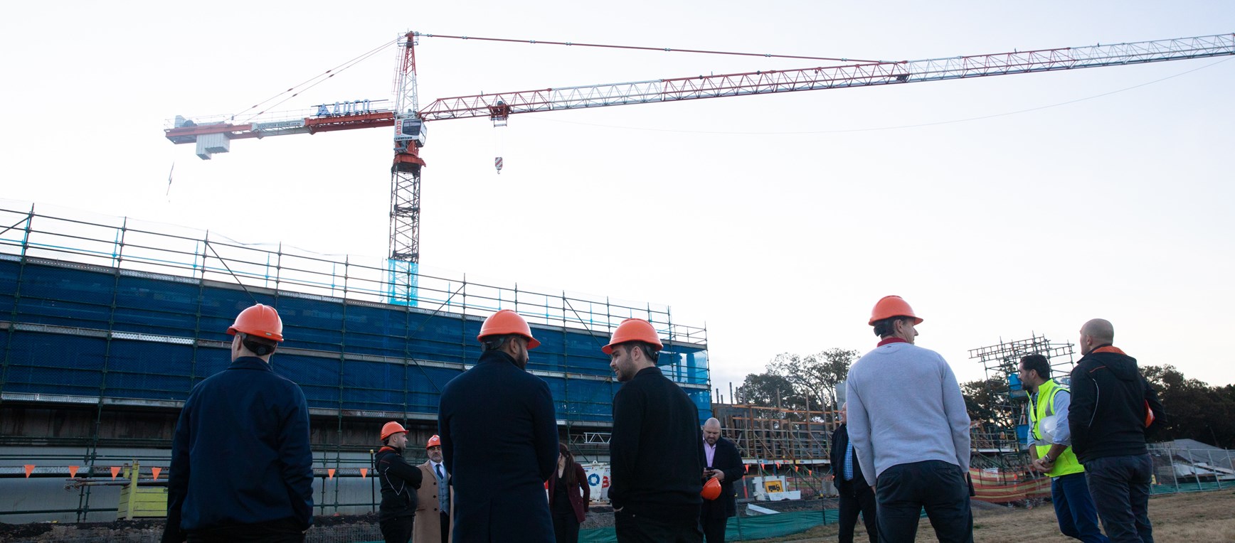 Corporate Partners tour Centre of Excellence construction site