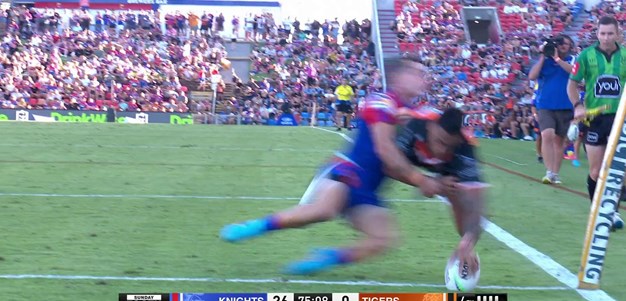 Maumalo scores to put Wests  Tigers on the board