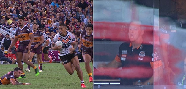 Watch Michael Maguire cheer the winning try!