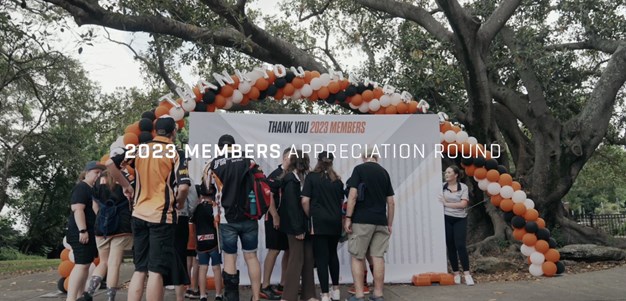 We say "thank you" to Wests Tigers Members