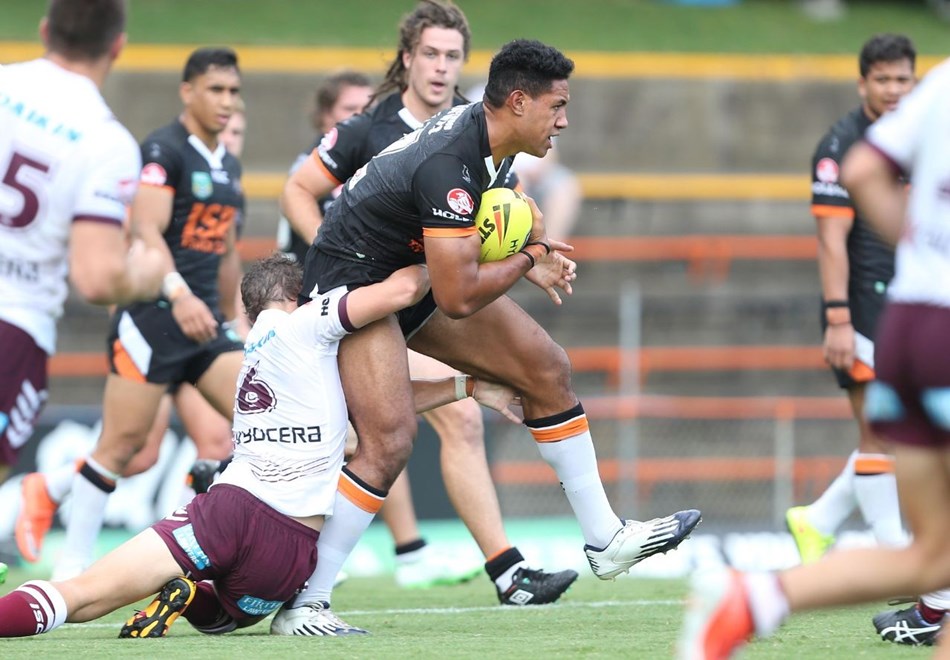 Competition - NYC PremiershipRound - Round 02Teams - Wests Tigers V Manly-Warringah Sea Eagles Date - 12th of March 2016Venue - Leichhardt Oval, Lilyfield, Sydney NSWPhotographer - Robb Cox