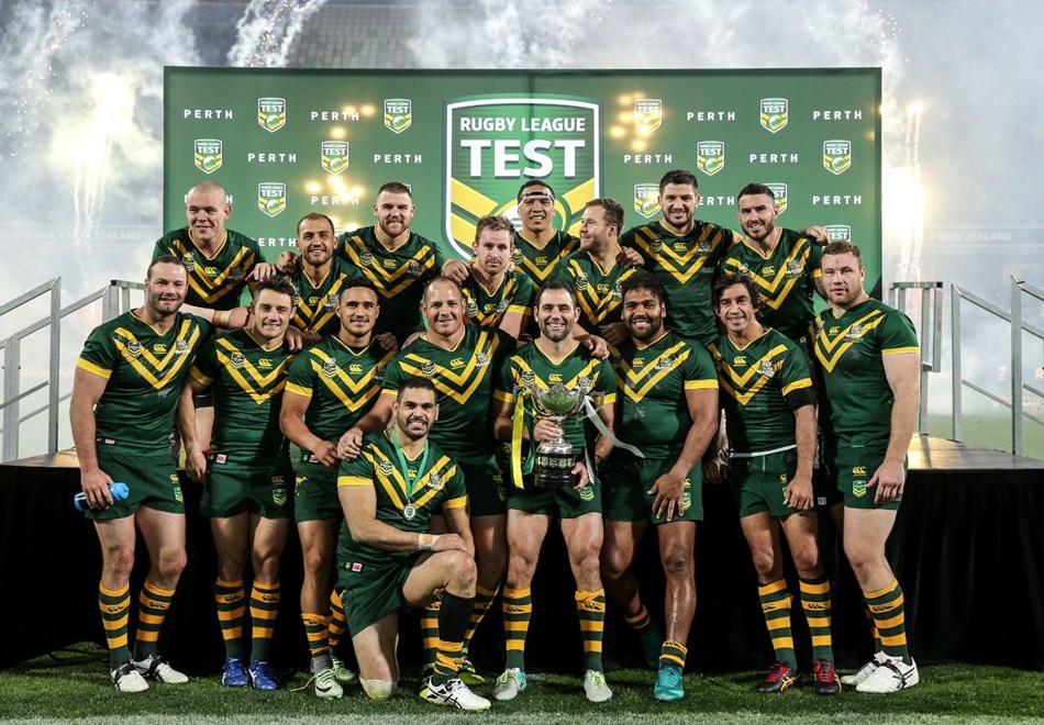 2016 International Rugby League, Test Match - AUSTRALIAN KANGAROOS v NEW ZEALAND KIWIS.Competition - Test Match.Teams - Australia v New Zealand .Venue - NIB Stadium, Perth Western Australia.Date - October 15th 2016.Photographer - Grant Trouville Â© NRL Photos