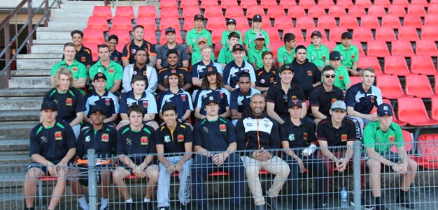 Clontarf Academy students spend time with Wests Tigers
