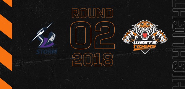 2018 Match Highlights: Rd.2, Storm vs. Wests Tigers