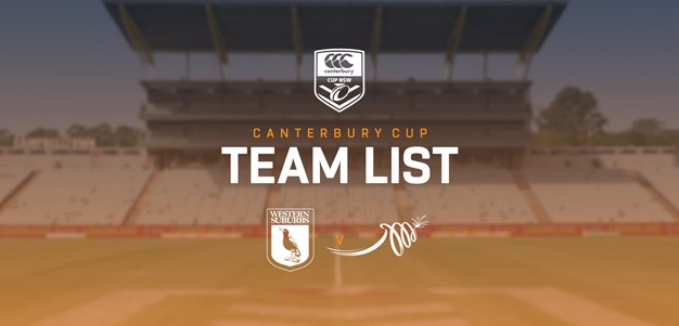 Canterbury Cup Team Announcement: Round 13