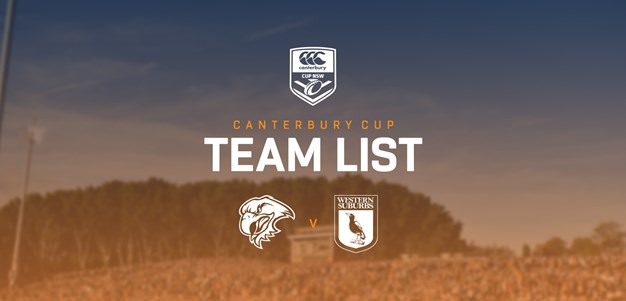 Canterbury Cup Team Announcement: Round 21