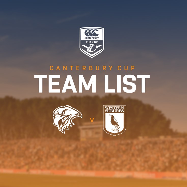Canterbury Cup Team Announcement: Round 21