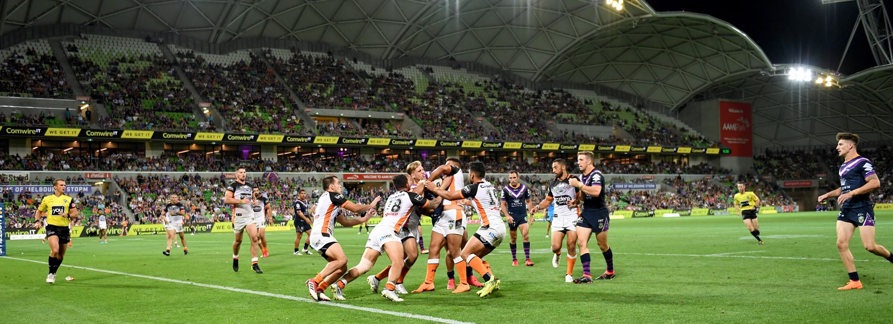 Watch Wests Tigers take on the Storm in style!