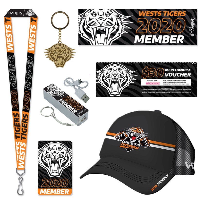 Wests Tigers 2020 Membership Core Pack