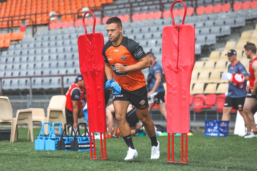 Wests Tigers halfback Luke Brooks