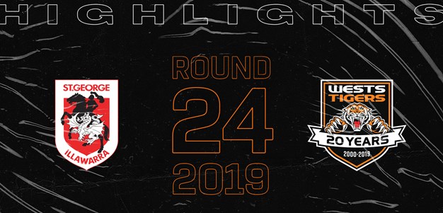 2019 Match Highlights: Rd.24, Dragons vs. Wests Tigers