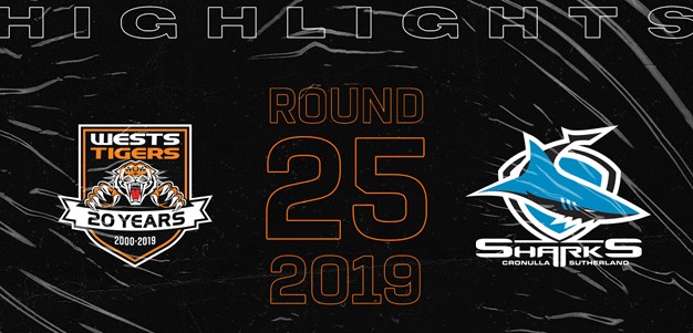 2019 Match Highlights: Rd.25, Wests Tigers vs. Sharks