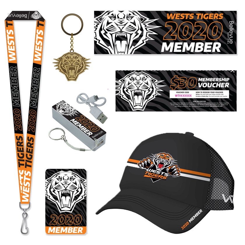 Wests Tigers 2020 Membership Core Pack