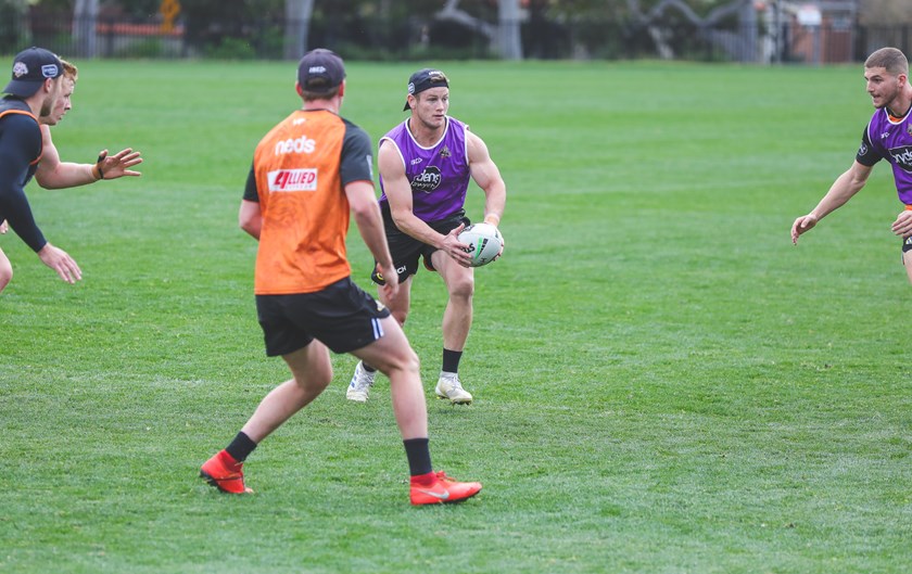 Wests Tigers hooker Harry Grant at training