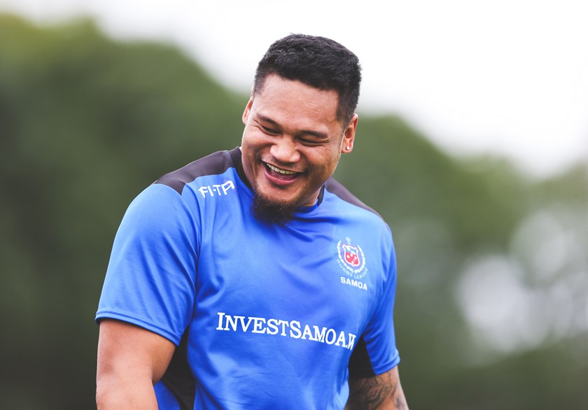 Joseph Leilua at Samoa training