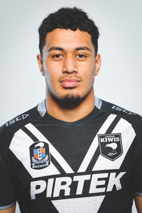 Kelma Tuilagi with the Junior Kiwis in 2018.
