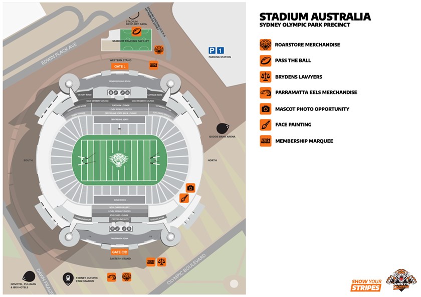 Anz Stadium Map Gates Match Day Info: Round 4 - Wests Tigers