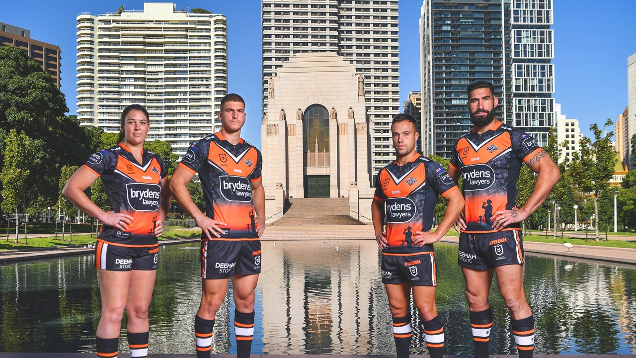 Wests Tigers unveil Commemorative jersey for ANZAC Round