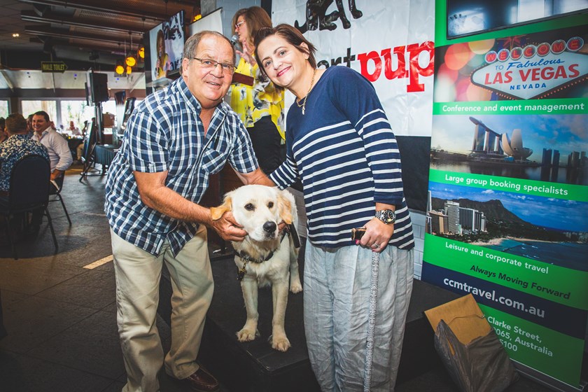 Tommy Raudonikis OAM with Smart Pups "Tommy"