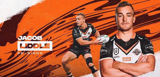 Wests Tigers re-sign Jacob Liddle