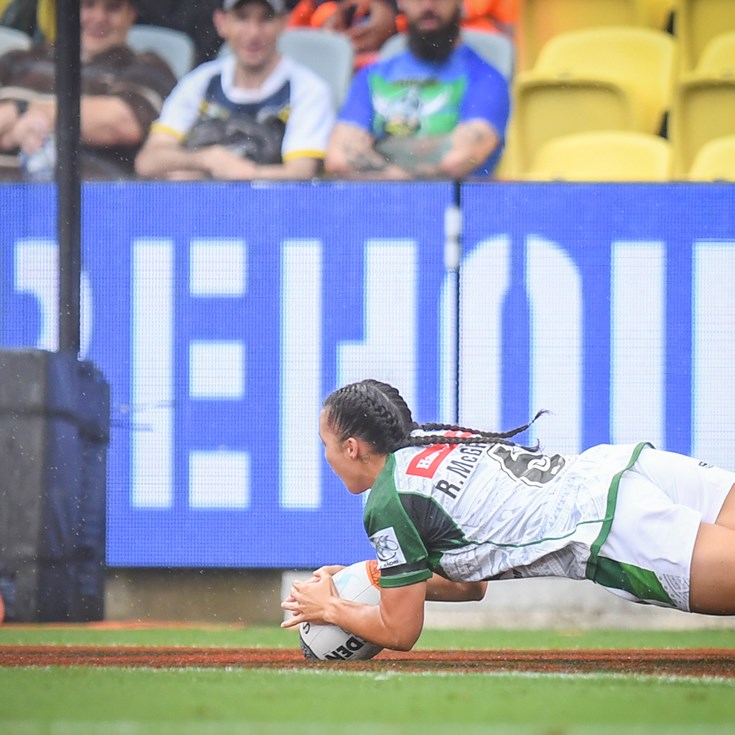 Raecene McGregor bounces on a mistake to score first