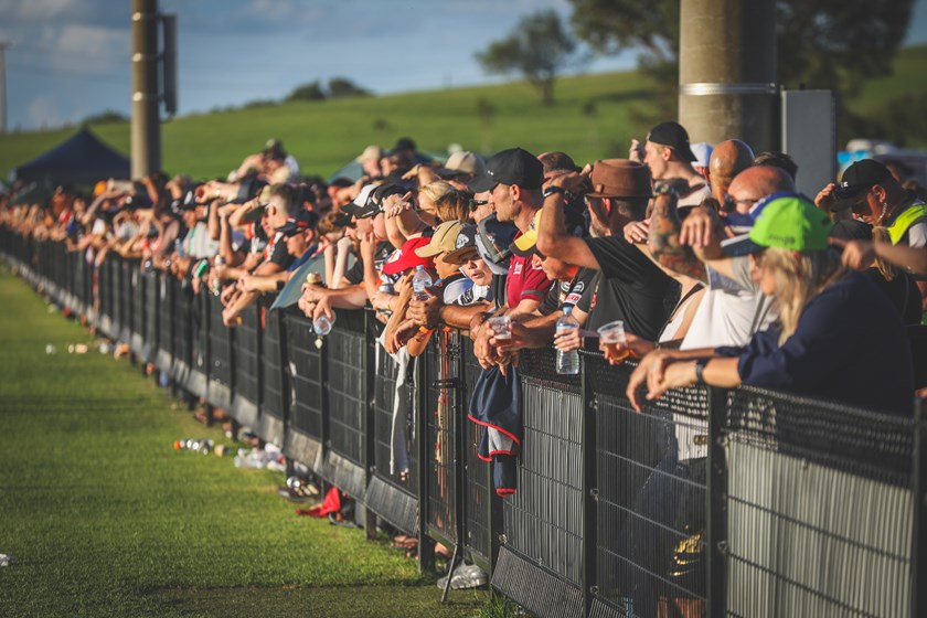 A capacity crowd at Kirkham Oval for the club's first trial match of 2021.