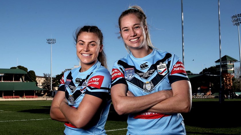 Jess Sergis and Kezie Apps in the NSW Origin side